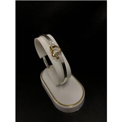 Ladies Sterling Silver Plated Heart Clasp Bracelet