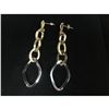 Image 2 : Pair of 14K Gold Vintage Oval Link Earrings