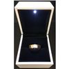 Image 1 : 18kt Gold Plated Size 10 Men's Cross Band Ring With LED Enameled Ring Box