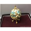Image 3 : Faberge Style Egg With Semi Precious Stone And Enamel