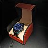 Image 2 : Mens L.A. Banus Neptune Cobalt Blue Chronograph Breathable Genuine Leather Band Watch
