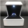 Image 2 : Exquisite Ladies Silver 925 Blue Tanzanite Ring With LED Ring Box