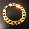 Image 1 : Mens Gold Tone Cuban Link Chain Bracelet