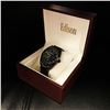 Image 2 : Mens L.A Banus Formal Black Dial Chronograph Genuine Leather Band Watch