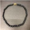 Image 1 : Akoya Black Pearl Ladies Hand Knotted Necklace With 53 Pearls With Hook Clasp