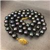 Image 3 : Akoya Black Pearl Ladies Hand Knotted Necklace With 53 Pearls With Hook Clasp