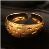 Image 1 : Ladies Clover Carved 24K Gold Filled Bangle