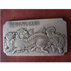 Asian Tibetan Silver Foo Dog Bullion 135g