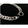 Image 2 : Brilliant Italian Custom Made 14K White Gold Cuban Link Bracelet