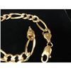 Image 3 : Italian Made 14K Solid Yellow Gold Figaro Link Bracelet
