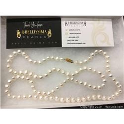 9..8mm Freshwater Pearl Necklace Gold Clasp