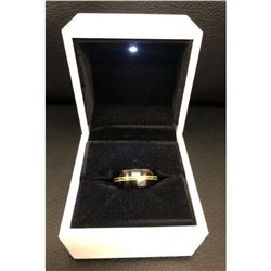 Ladies Titanium Black & Gold Engagement Ring, Brand New, Size 8. Comes In White Enameled LED Ring Bo