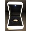 Image 1 : Ladies Titanium Black & Gold Engagement Ring, Brand New, Size 8. Comes In White Enameled LED Ring Bo