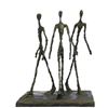 Image 1 : Three Walking Man by Gia Hot cast Bronze Sculpture Figurine Figure Home Dec