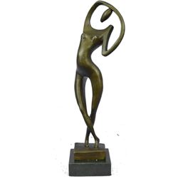 Abstract Female Figure Geometric Modern Art Sculpture Statue Surrealism 13" x 4"