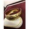 Image 1 : Ladies Clover Carved 24K Gold Filled Bangle