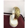 Image 2 : Ladies Clover Carved 24K Gold Filled Bangle
