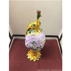 Exquisite Faberge Peacock Inspired Egg