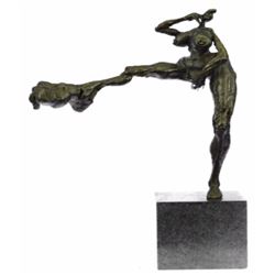Signed Original R.Cook Limited Edition Nude Naked Girl Bronze Sculpture Figurine