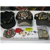 Image 1 : BIN WITH ASSORTED HATS & PINS