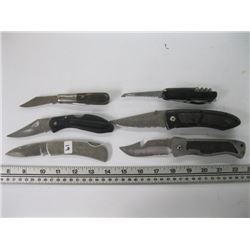 6 FOLDING KNIVES