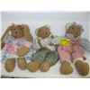 Image 1 : 3 STUFFED ANIMALS - 1 RABBIT, 2 BEARS