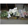 Image 1 : 2 BOXES OF ARTIFICIAL PLANTS, BOX OF HANGERS