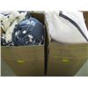 Image 1 : 2 LARGE BOXES WITH PILLOWS & COMFORTERS