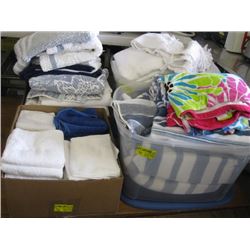 4 BOXES OF ASSORTED TOWELS