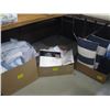 Image 1 : 3 BOXES OF ASSORTED PILLOWS, SHEETS ETC.