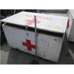 LARGE WOODEN MEDICAL BOX