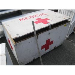 LARGE WOODEN MEDICAL BOX