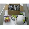 Image 1 : BOX OF SAFETY GLASSES, HARDHAT, EARMUFFS