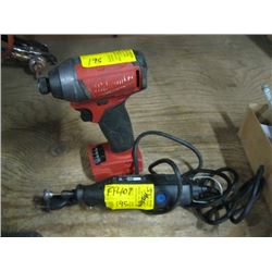 DREMEL TOOL, MILWAUKEE CORDLESS DRIVER (NO BATTERY)