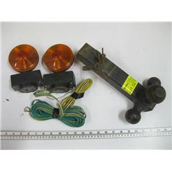 RECEIVER 3 BALL HITCH, PAIR OF MAGNETIC TRAILER LIGHTS