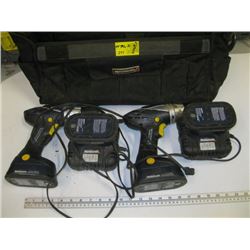 14.4 VOLT MASTERCRAFT DRILL SET