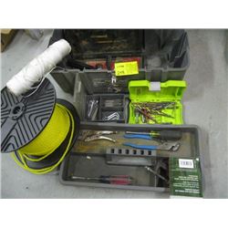 PLASTIC TOOL BOX WITH CONTENTS