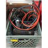 Image 1 : PLASTIC BASKET WITH ASSORTED WIRING, FAN ETC.
