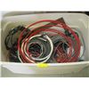 Image 1 : LARGE BIN OF ASSORTED WIRING, EXTENSION CORDS ETC.