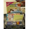 Image 1 : BOX OF ASSORTED CRAFT PAPER & PENS ETC.