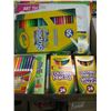Image 1 : BOX OF ASSORTED CRAYOLA COLORED PENCILS, ART BOOKS