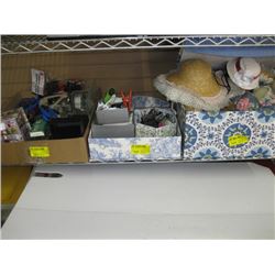 BOX OF ASSORTED STUFFED ANIMALS, 2 BOXES OF ASSORTED OFFICE SUPPLIES