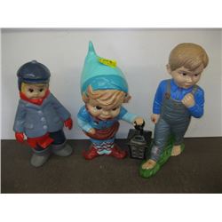 3 CERAMIC FIGURINES