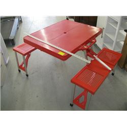 FOLDING CAMPING TABLE WITH CHAIRS