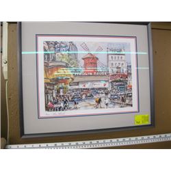 FRAMED PRINT OF "PARIS PLACE BLANCHE"