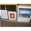 Image 1 : 3 FRAMED PIECES PRINT, CARD & SAYING