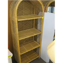 WICKER SHELF UNIT