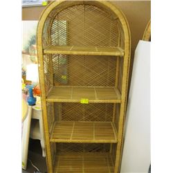 WICKER SHELF UNIT