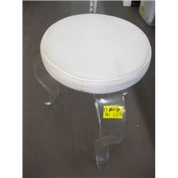 STOOL WITH CLEAR LEG BASE