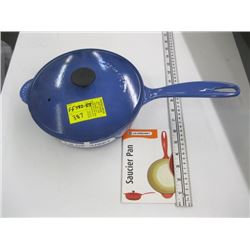 LE-CREUSET NEW 2 1/4 US QUART PAN WITH LID